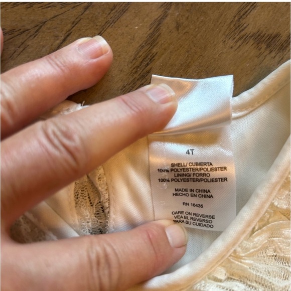 Nannette Kids white lace toddler dress size 4T - Picture 4 of 7